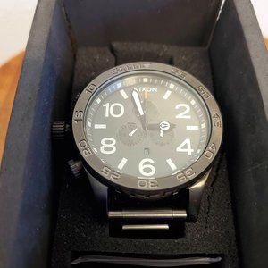 Nixon 51-30 Men's Chrono All Gunmetal Slate Watch, 100m Water Resistant